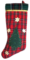 12" Plaid Christmas Stocking