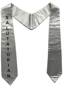 Graduation Stole With
One Side Embroidery Graduation Stole Silver