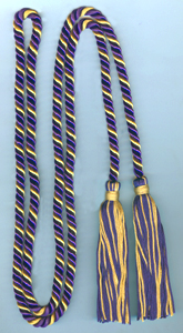 Single Honor Cord in 3 Colors - NAVY BLUE, WHITE and DARK RED