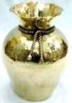 Brass Vase With Rope Tie 11" H