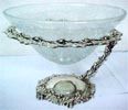 Potpourri Bowl 8" Dia. With Crackled Glass (Holly berry Design)