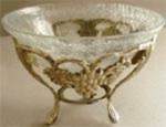 Potpourri Bowl With Crackled Glass (Grape Design)
