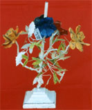 Iron Floral Handpainted Candlestand