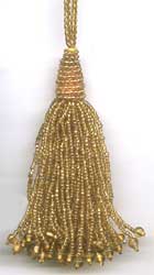 Beaded Tassel - Gold beaded tassels