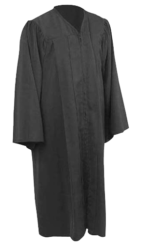 Bachelors Gown - Black Color in Matte Finish