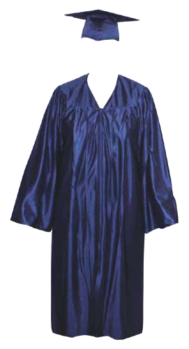 High School Gown - NAVY BLUE