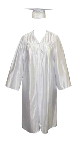 High School Gown - WHITE