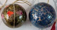 Christmas Assorted Painted Ornaments Paper Mashie Balls 