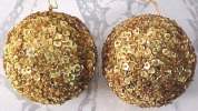 Christmas Gold Beaded Ornament 