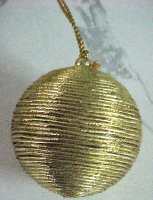 Christmas Metallic Gold Ball Ornament