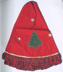 50" Dia Red Plaid Tree skirt