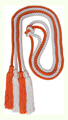 Honor Cord - ORANGE AND WHITE COLOR honor cords