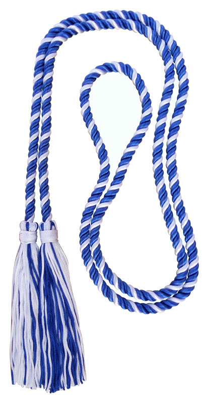 Single Honor Cord in 2 Colors - ROYAL BLUE and  WHITE