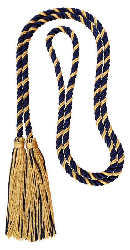Single Honor Cord in 2 Colors - LIGHT GOLD and NAVY BLUE