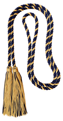 Single Honor Cord in 2 Colors - LIGHT GOLD and NAVY BLUE